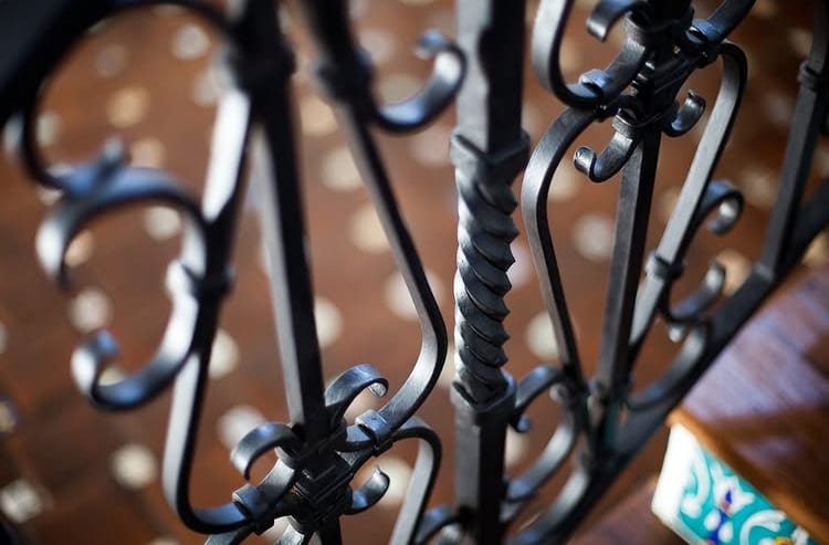 Wrought iron railing detail